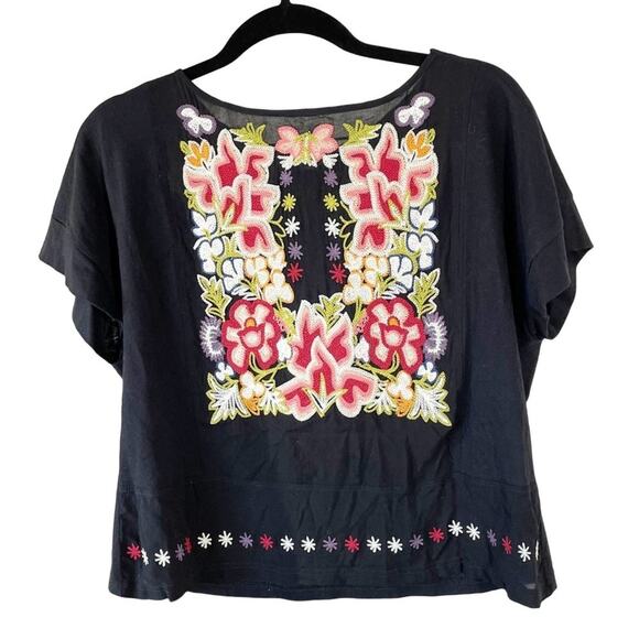 Tiny for Anthropologie Floral Embroidery Top Size Small - Picture 2 of 10